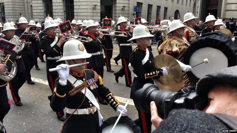 The coffin along Ludgate Hill. Photo: Alan Aiken