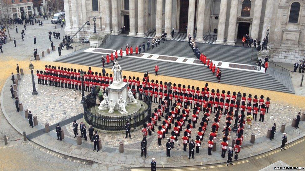 Outside St Paul's Cathedral. Photo: Mazhar Chaudhry