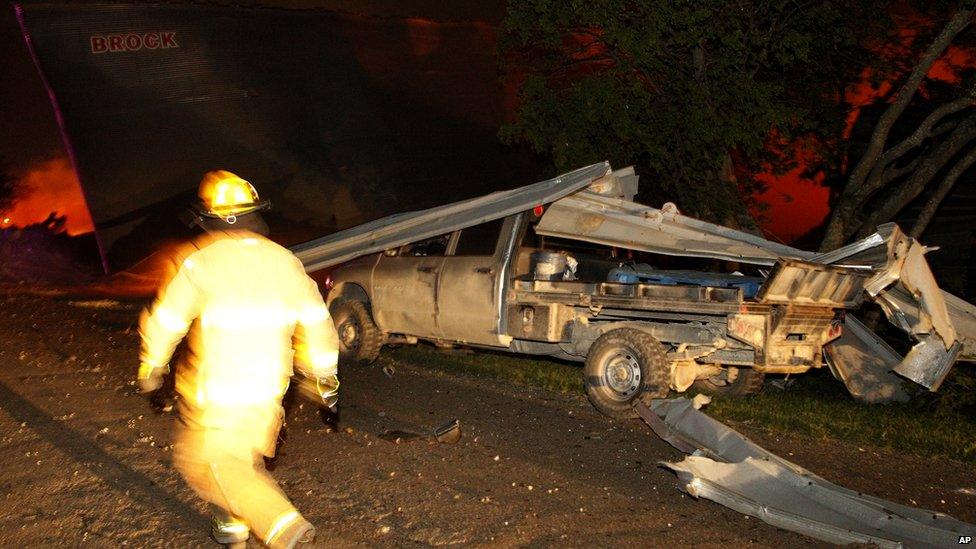 McLennan County Sheriff Parnell McNamara said: "It's a lot of devastation. I've never seen anything like this. It looks like a war zone with all the debris."