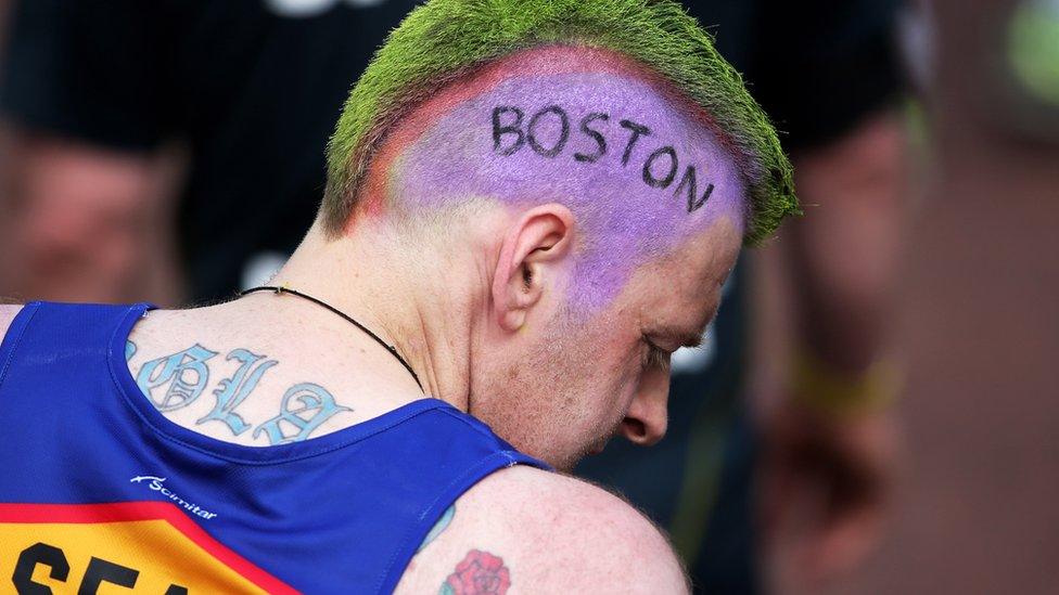 Man with Boston mohawk