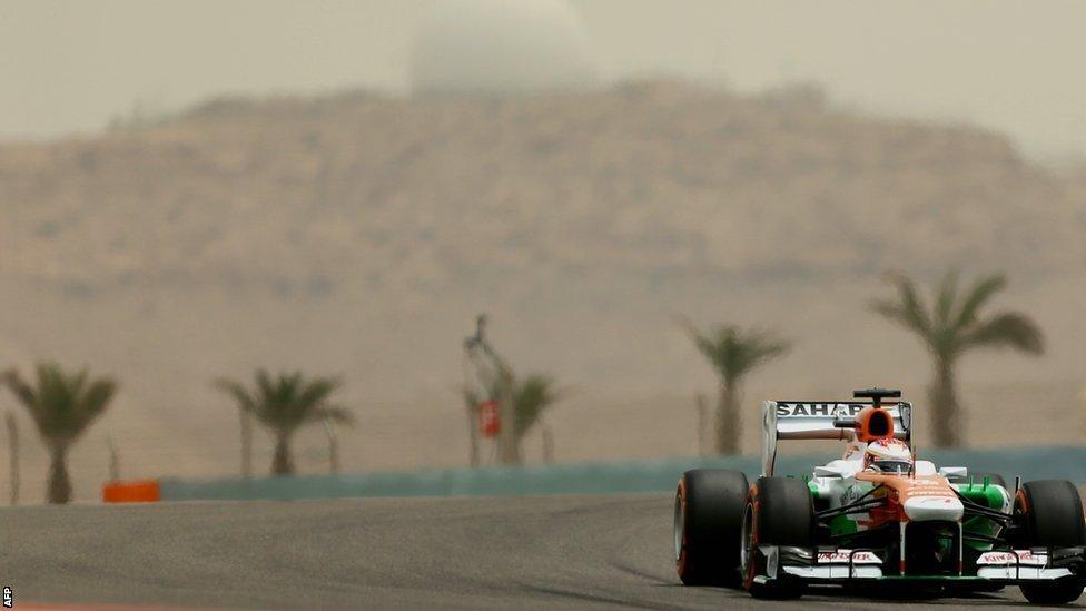 Paul Di Resta drives at Bahrain