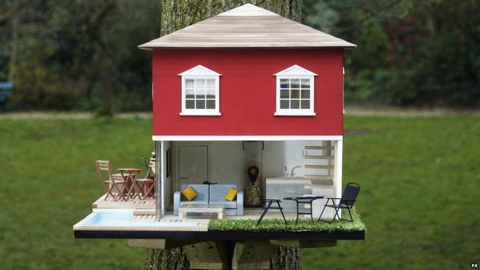 A luxury birdhouse.