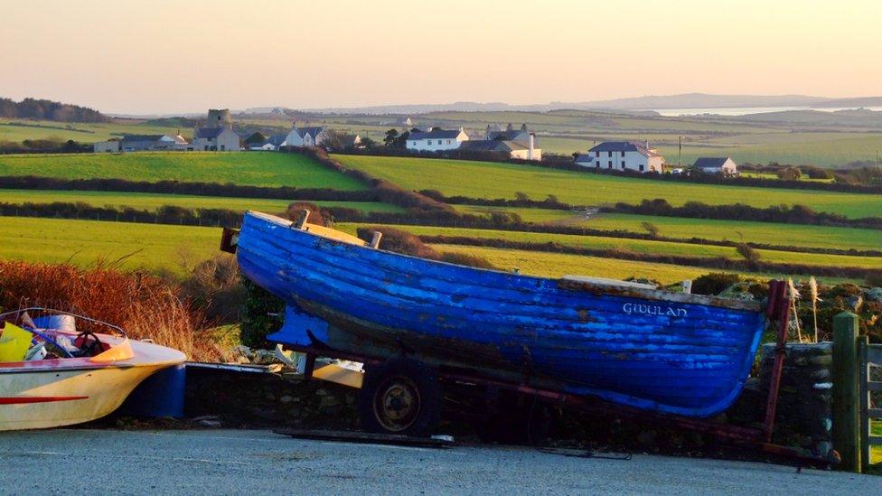 Boats on the road, Anglesey