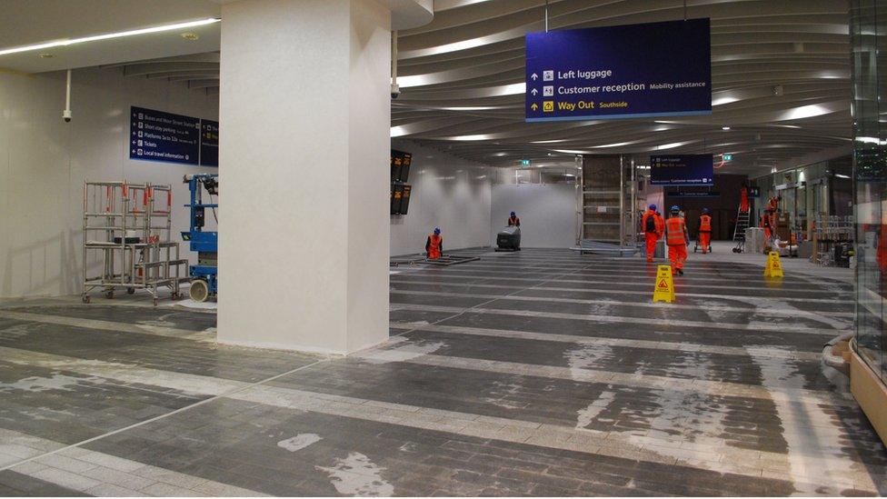 Preview of the new concourse at New Street station