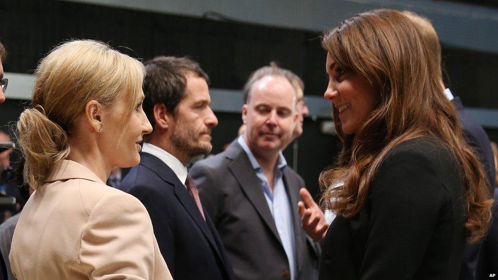 JK Rowling chats to the Duchess of Cambridge