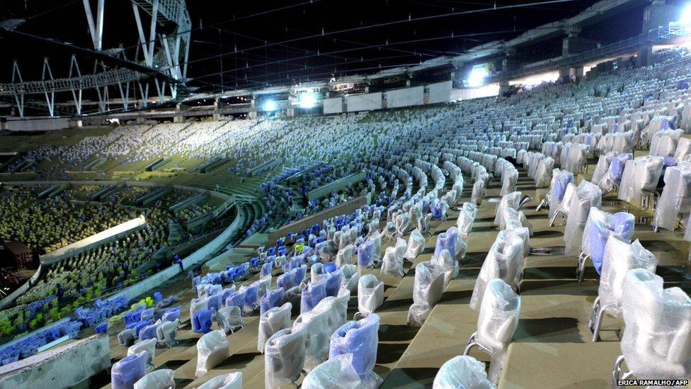 Picture of the Maracana football stadium in Rio de Janeiro, Brazil taken on March 27, 2013