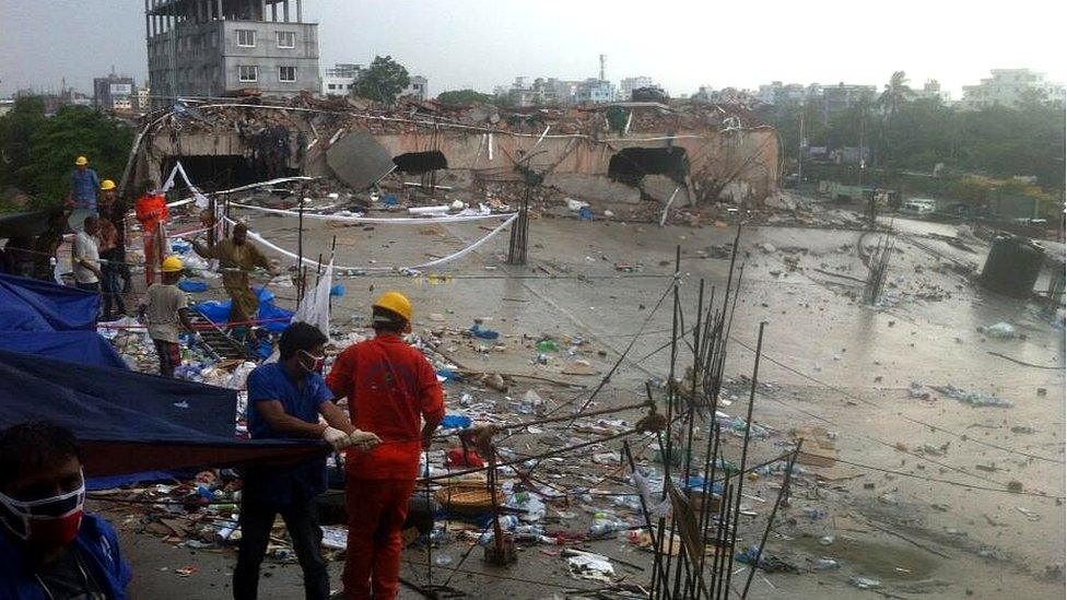 Andrew North image shows roof of building. 27 April 2013