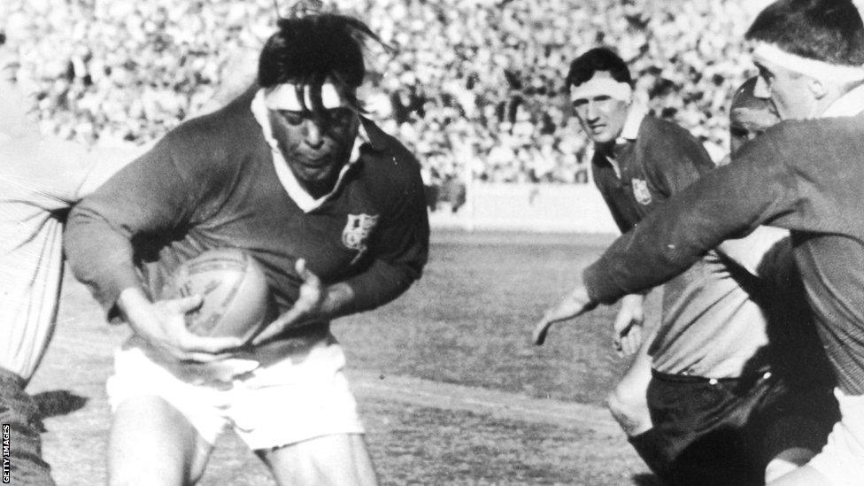 1966: British Lions captain Mike Campbell-Lamerton (1934-2005) in action during the first Test match against Australia in Sydney, which the Lions won 11-8