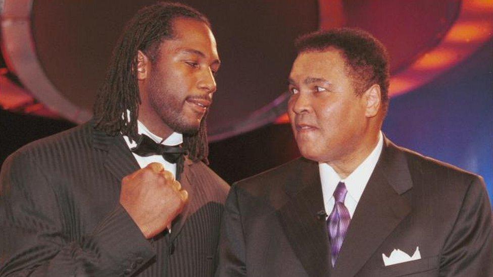 Lennox Lewis and Muhammad Ali