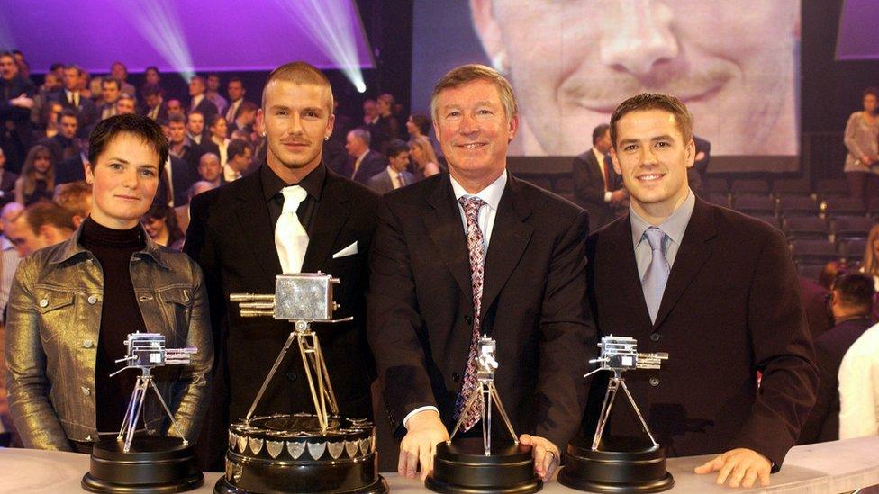 Ellen McArthur, David Beckham, Sir Alex Ferguson and Michael Owen