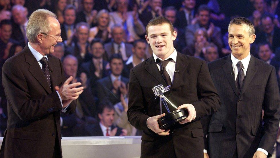 Sven-Goran Eriksson, Wayne Rooney and Gary Lineker