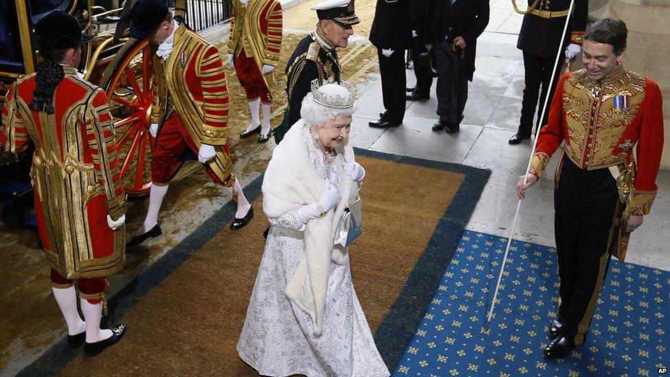 The Queen and Prince Philip arriving