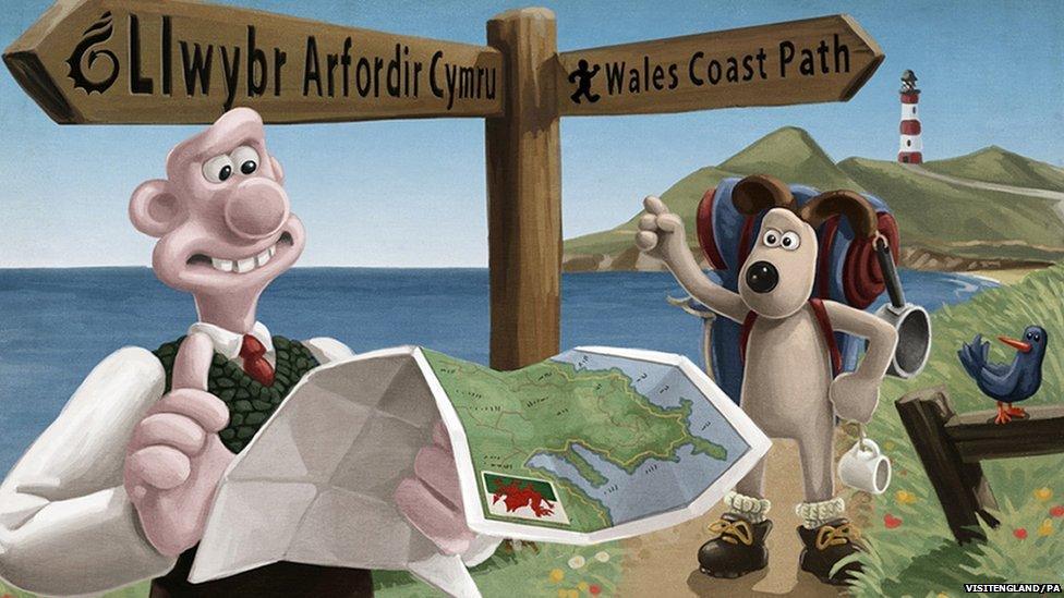 Wallace and Gromit in Wales.