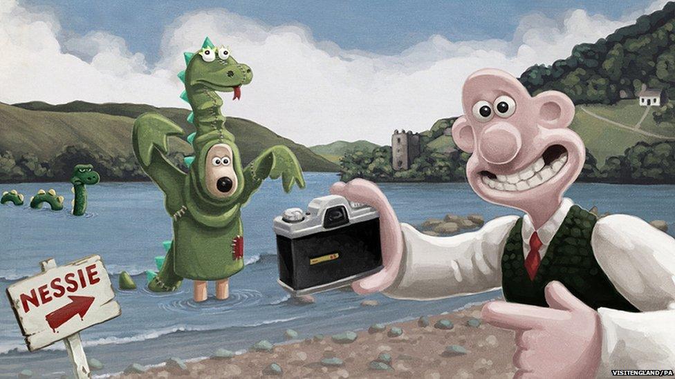 Wallace and Gromit at Loch Ness