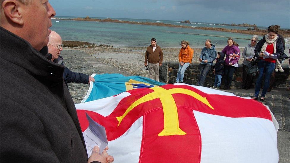 Flags blessed on Cobo slipway