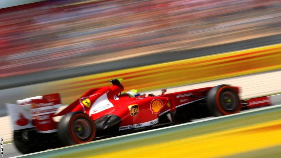 Felipe Massa at the Barcelona GP