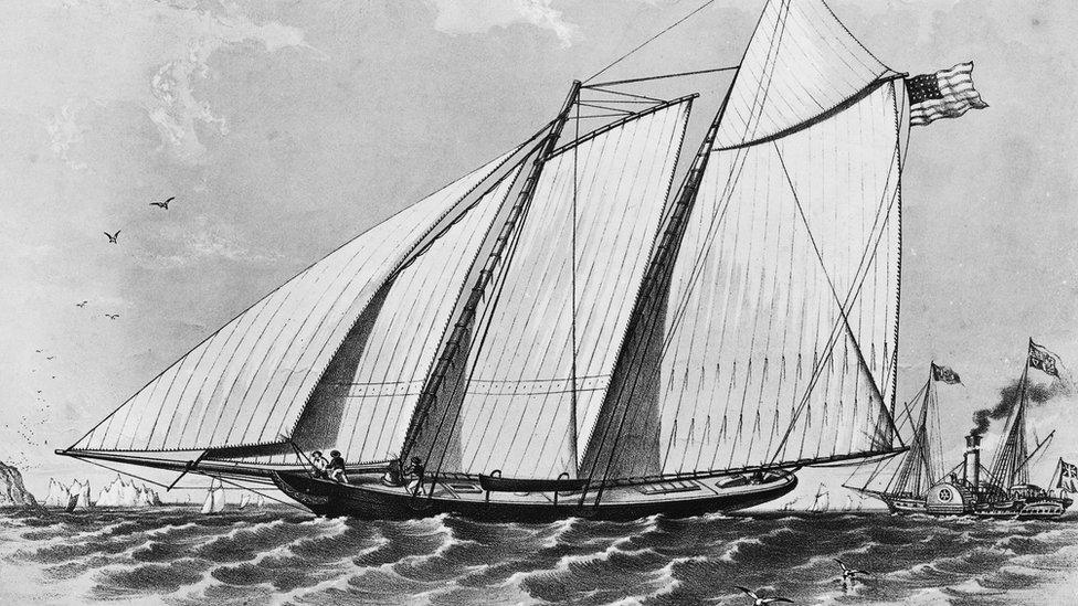 1851: US yacht 'America' wins the first trophy, later renamed the America's Cup, around the Isle of Wight.