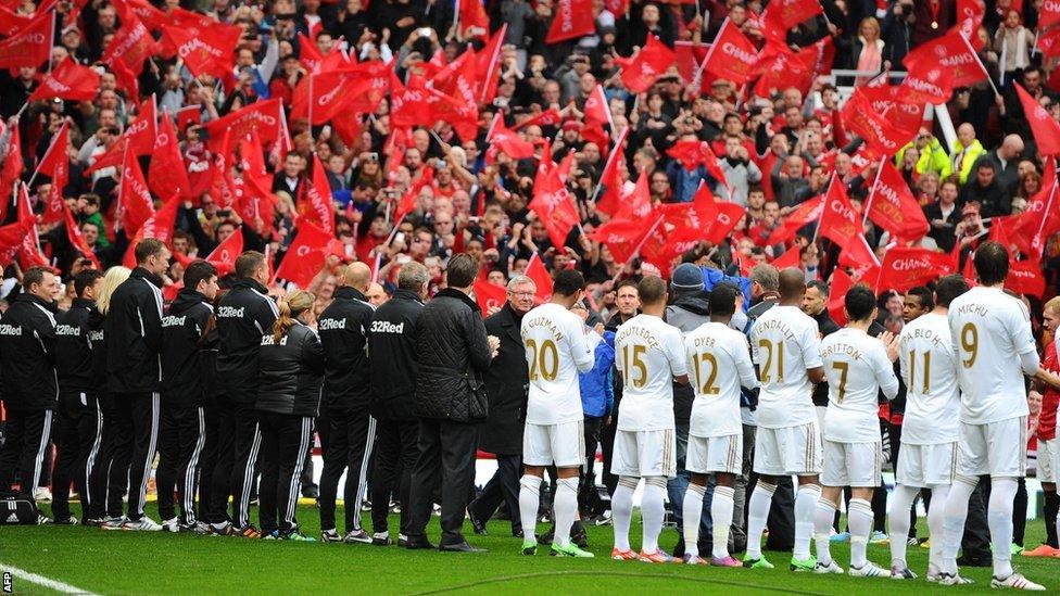 Guard of honour at Old Trafford