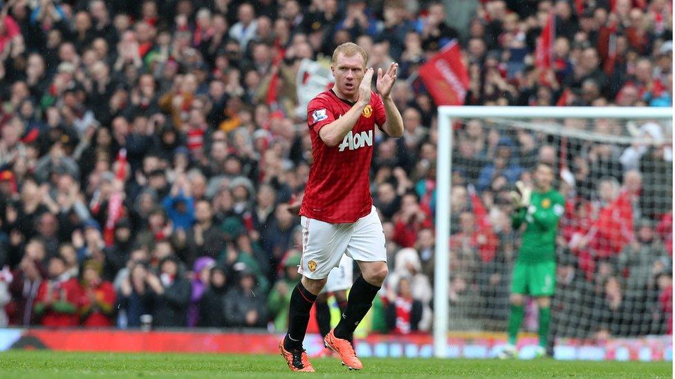 Manchester United midfielder Paul Scholes