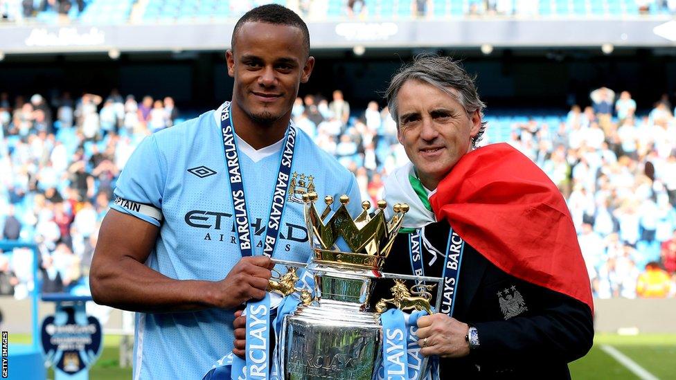 Vincent Kompany, Roberto Mancini, Manchester City