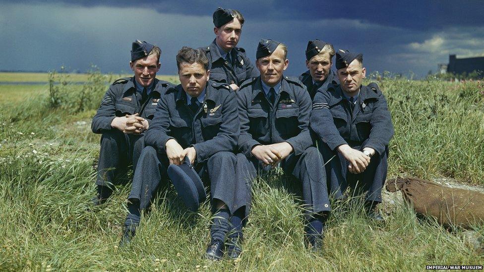 Original Dambusters crew after raid