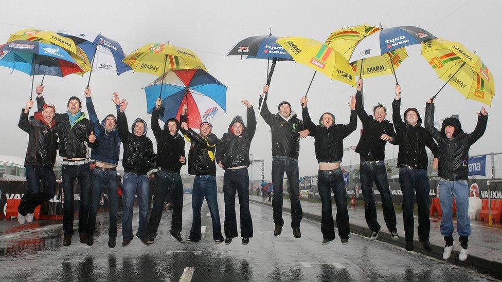 A group of fans from Cavan were determined to enjoy themselves at the North West 200 road races