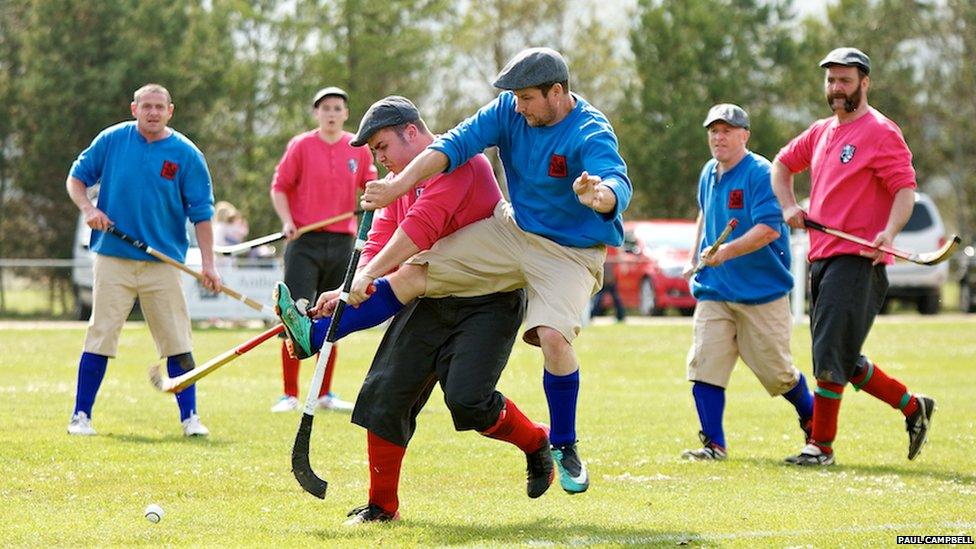 Shinty re-enactment