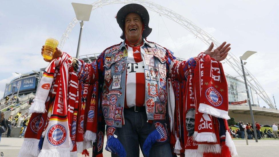 Bayern Munich fan Wembley