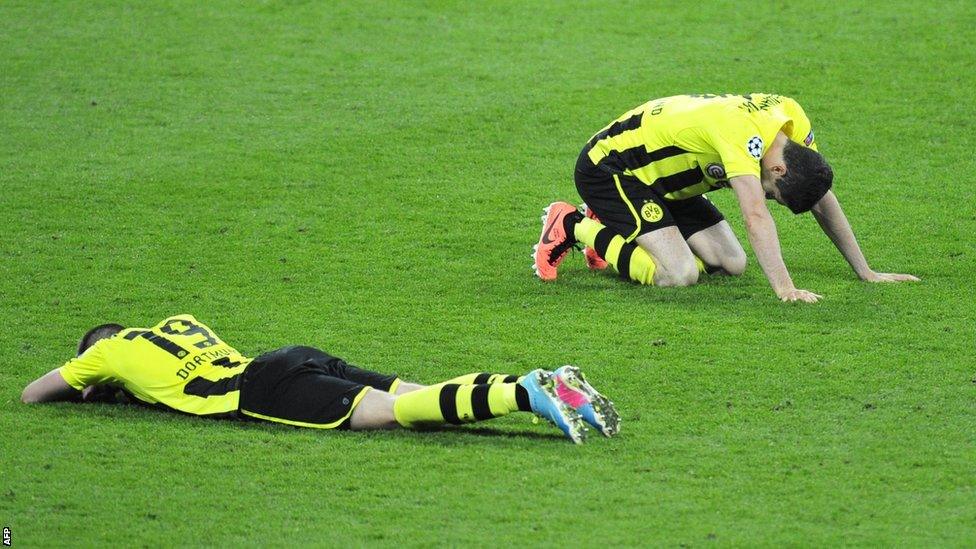 Borussia Dortmund players after the Champions League final