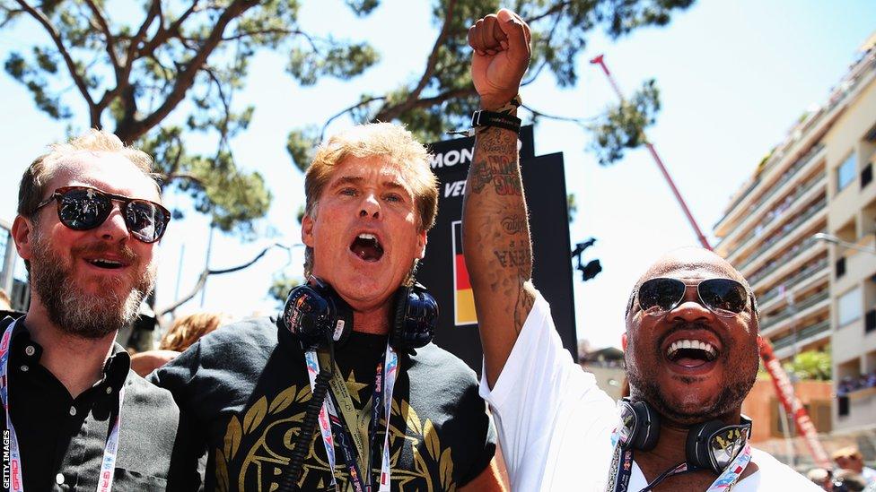 (left to right) Maximillion Cooper, David Hasselhoff and Xzibit