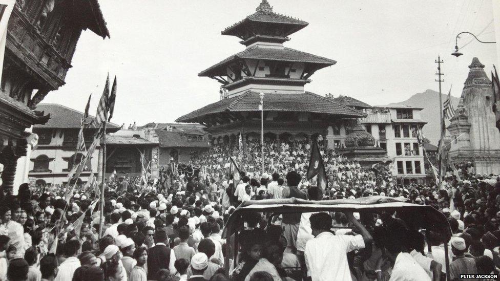 A large crowd in Nepal