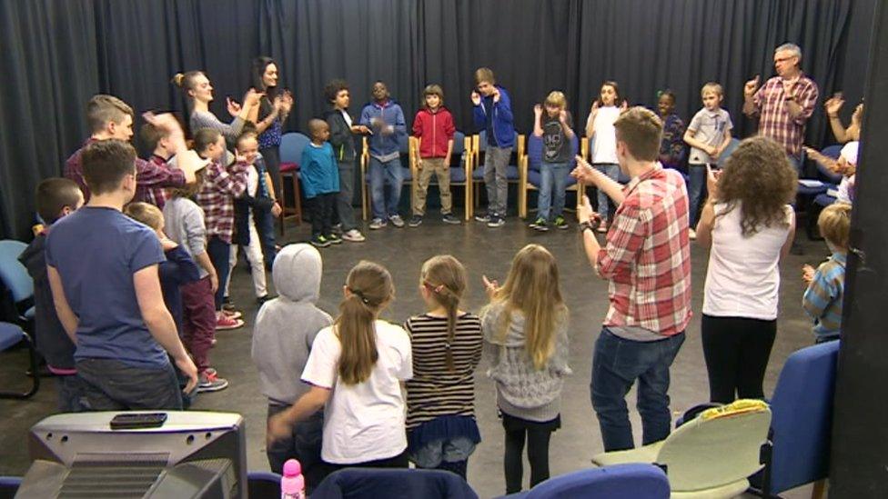 Young people at the Television Workshop