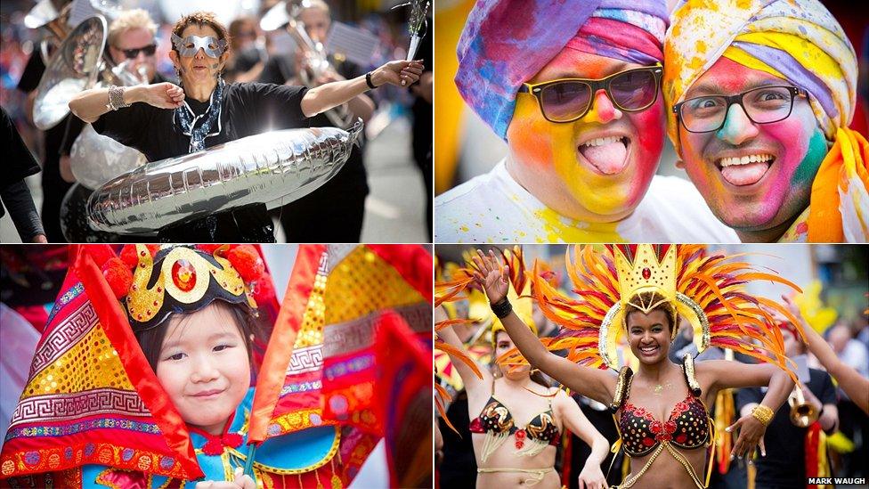 Participants in Manchester Day Parade