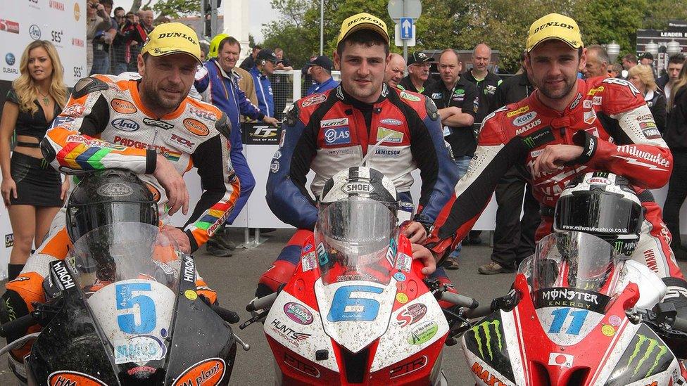 Bruce Anstey, Michael Dunlop and William Dunlop