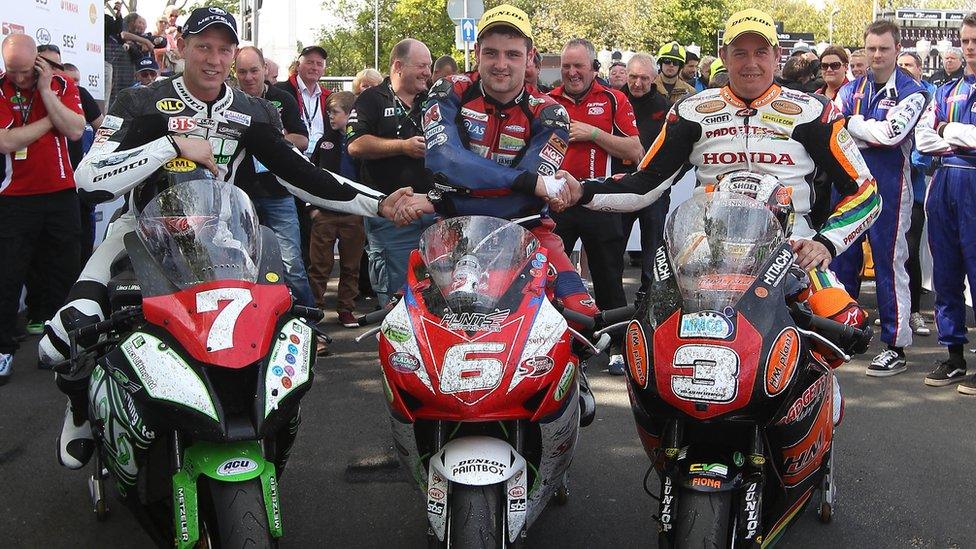 Gary Johnson, Michael Dunlop and John McGuinness