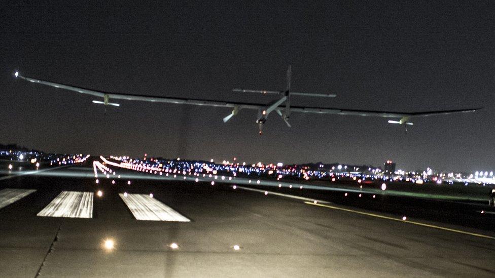Solar Impulse plane arrives in St Louis