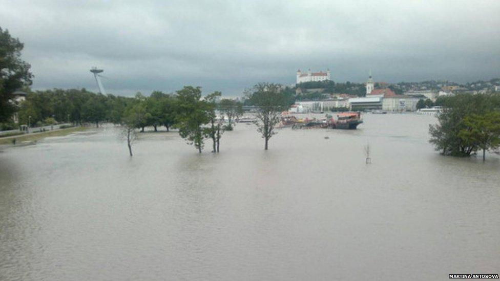 Flooded Bratislava. Photo: Martina Antosova