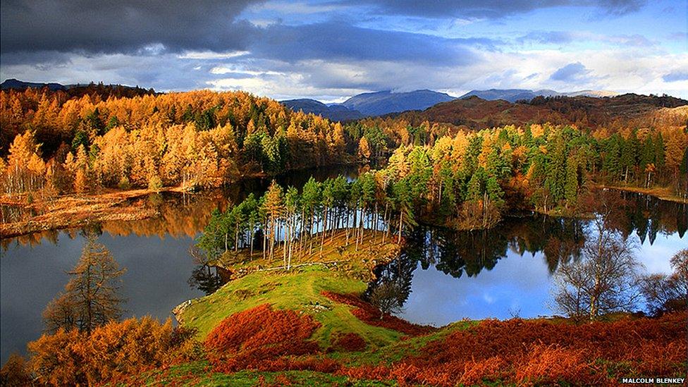 Tarns Hows in autumn, Cumbria by Malcolm Blenkey