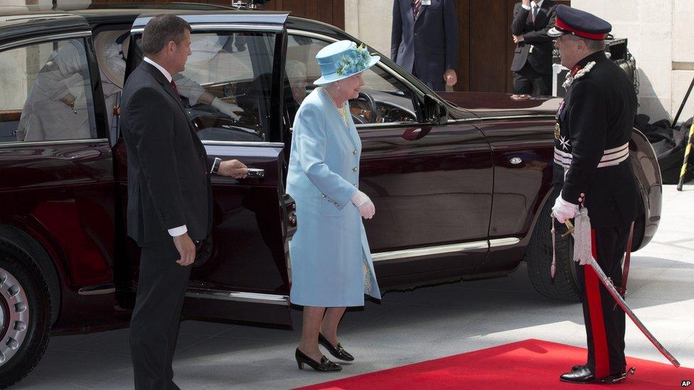 The Queen arrives to officially open New Broadcasting House