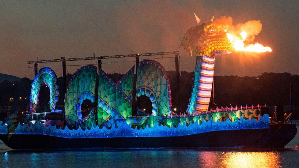 Thousands enjoyed the finale of the Return of Colmcille in Londonderry