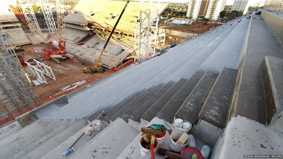 Construction site of the Arena Pantanal, in Cuiaba, Mato Grosso State, Brazil