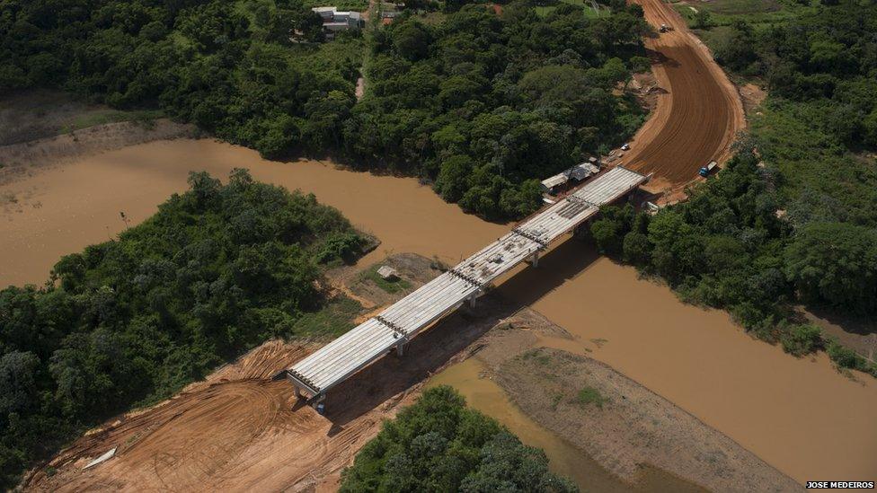 Cuiaba over ground construction site