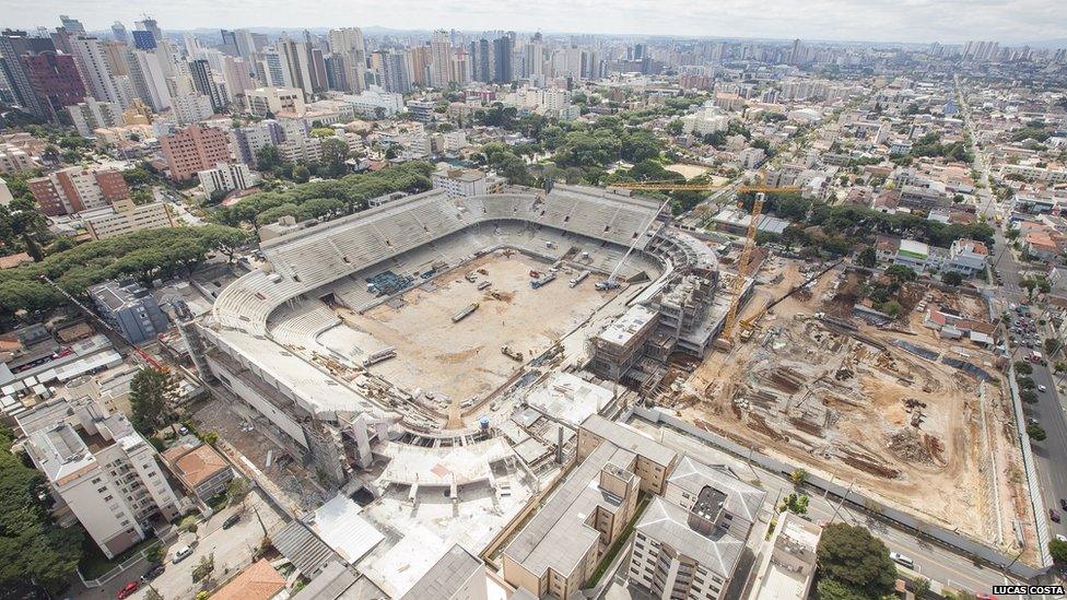 Joaquim Americo stadium, (Arena da Baixada), Curitiba in the southern state of Parana, Brazil