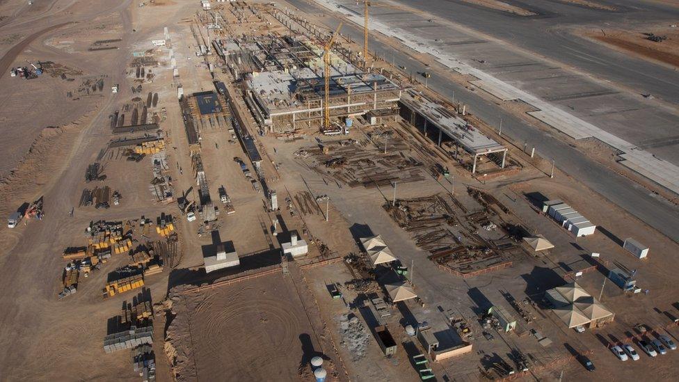 The Sao Goncalo do Amarante Airport construction site, Natal