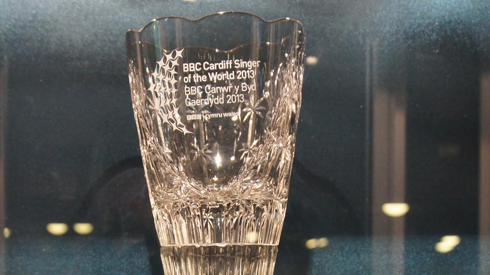 The trophy to be awarded to this year's BBC Cardiff Singer of the World winner