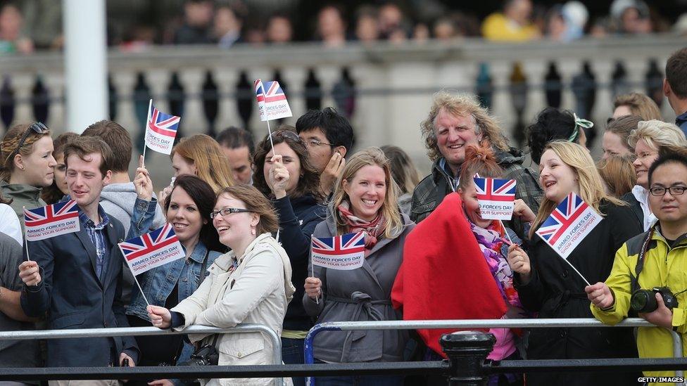 Crowd watching Trooping the Colour