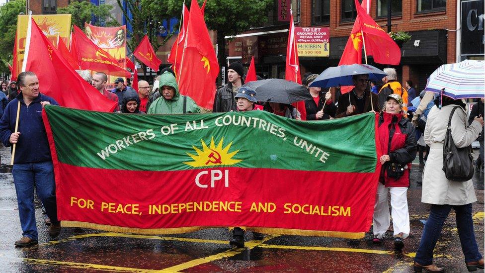 Communist Party of Ireland (CPI) banner