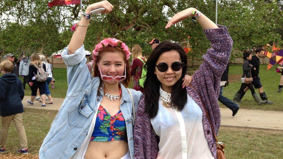 Vicky Wang (left) and Jennifer Yu,