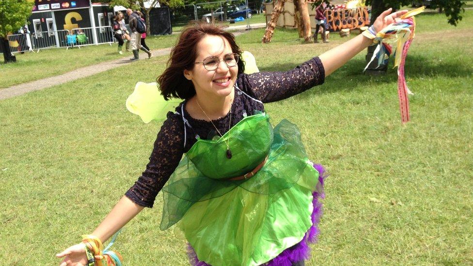 Haneefah Armstrong at the Isle of Wight Festival