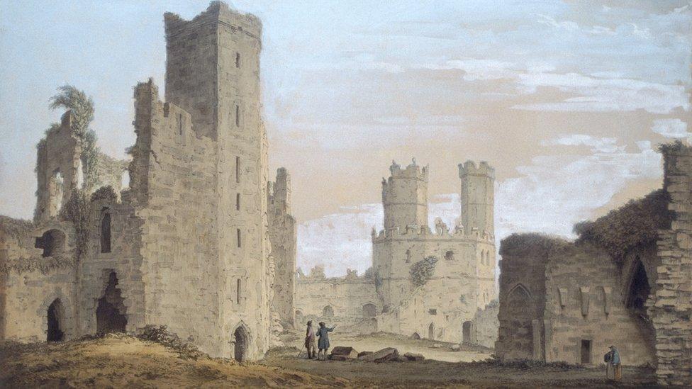 Caernarvon Castle, 1777 by Samuel Hieronymus Grimm (1733-1794)